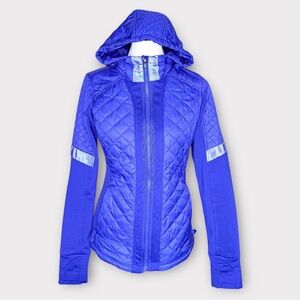Athleta Blue Quilted Utility Jacket
